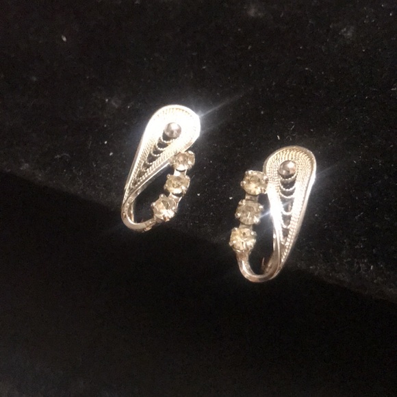 Vintage Espo Flex Sterling silver earrings Screwbacks - Picture 2 of 4